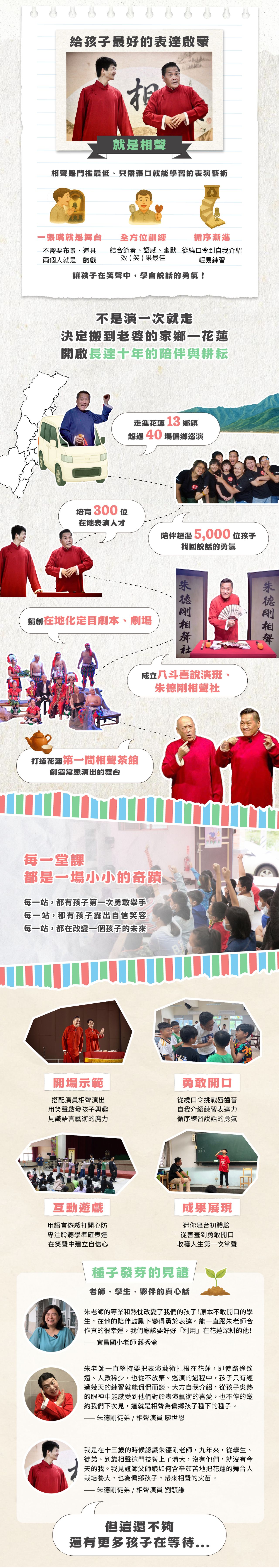 朱德剛相聲社,偏鄉巡迴,表演藝術