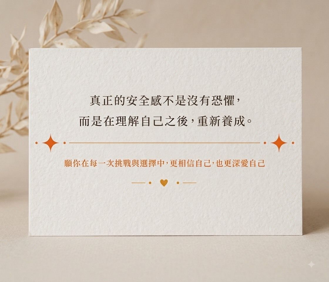 真正的安全感不是沒有恐懼，而是在理解自己之後，重新養成。《心理安全感養成牌卡》