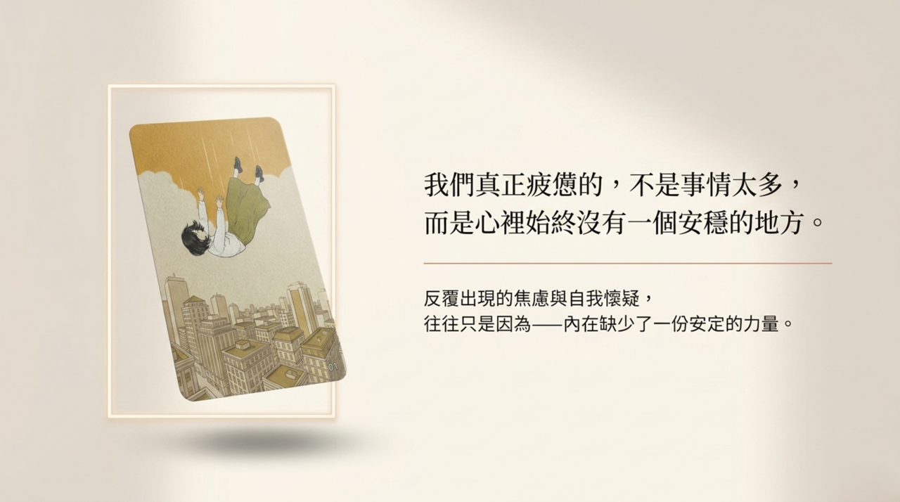 《心理安全感養成牌卡》是一套由蘇絢慧博士(諮商心理師)親自設計研發，結合心理學、圖像投射、情緒教育、自我深度探索與安全感重建的心理練習工具。陪伴你看見恐懼、理解自己、一步一步重建心理安全感。