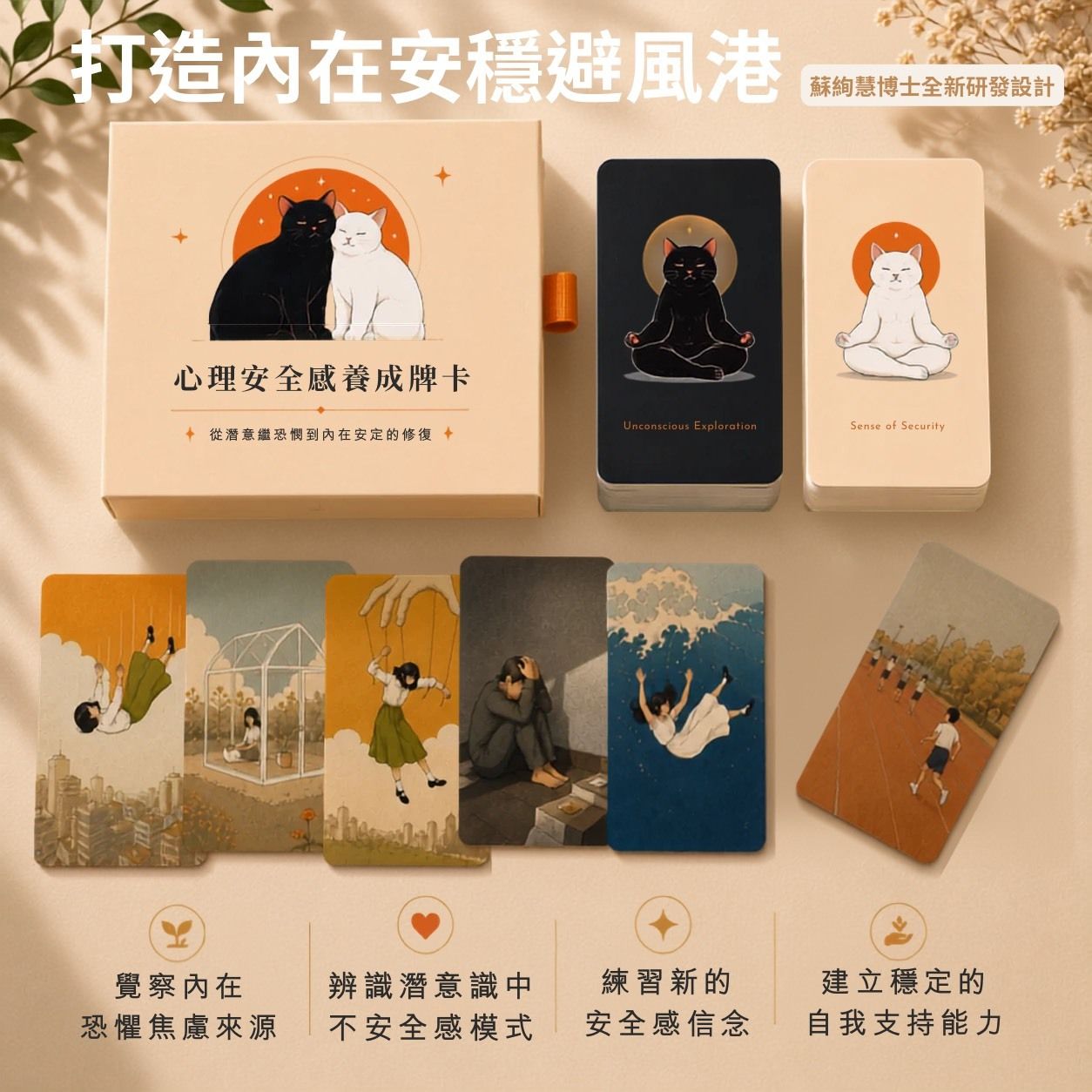 《心理安全感養成牌卡》｜從潛意識恐懼到內在安定的修復，蘇絢慧博士親自設計的心理練習工具