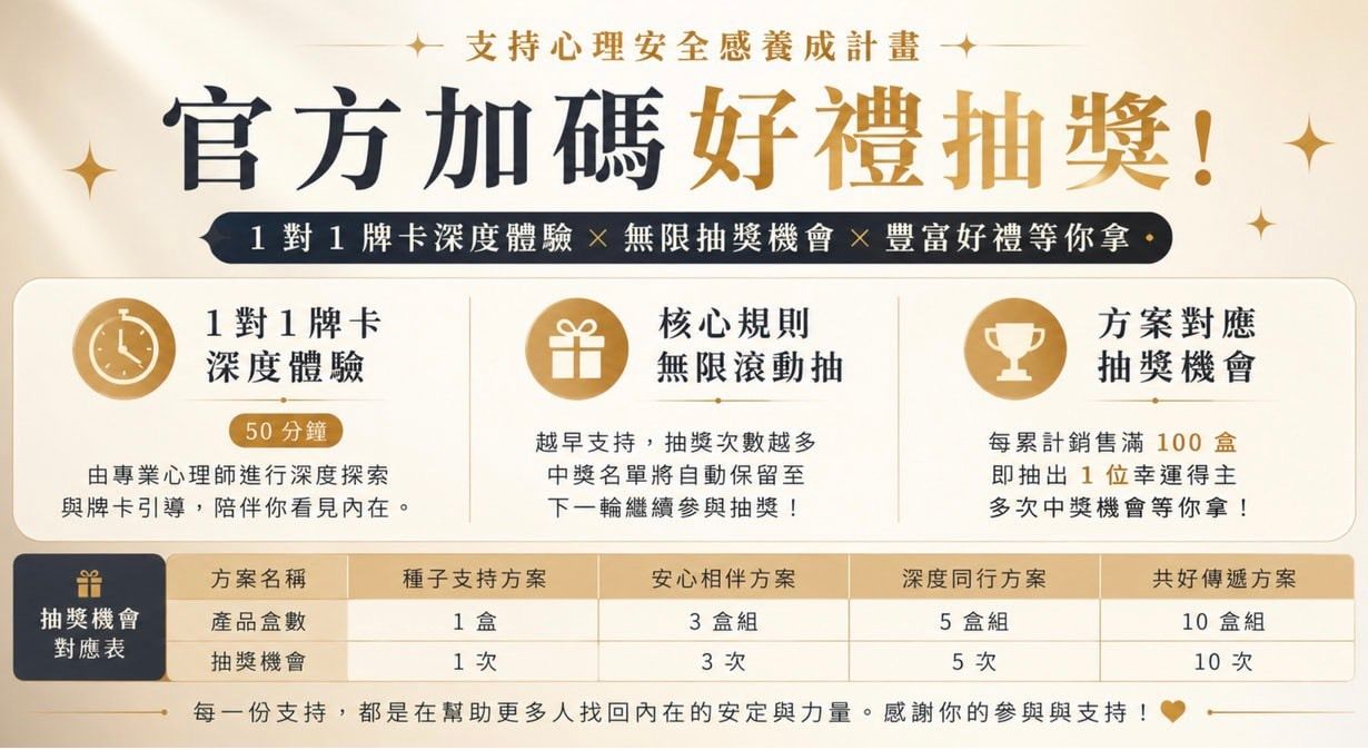 《心理安全感養成牌卡》|從潛意識恐懼到內在安定的修復,蘇絢慧博士親自設計的心理練習工具