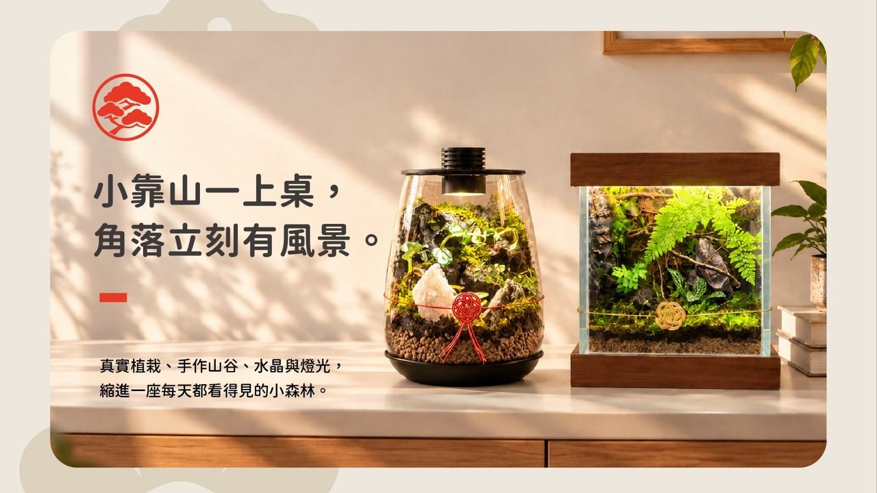 小靠山一上桌,角落立刻有風景